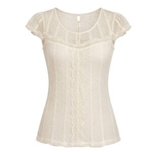 Vintage Coquette Victorian Revival Lace Blouse Womens Size S Fairycore Whimsical